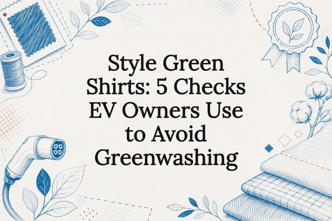 Hand-drawn sustainability and shirt title card