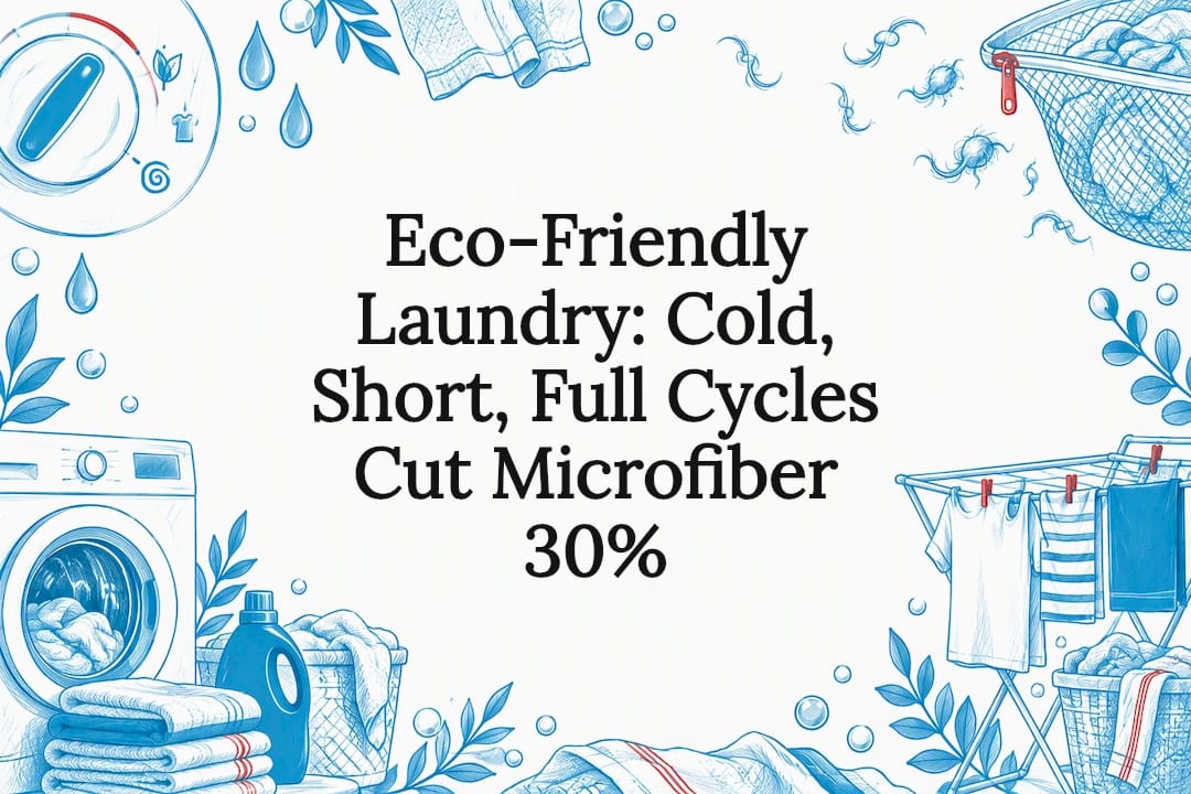 Eco-friendly laundry title card illustration