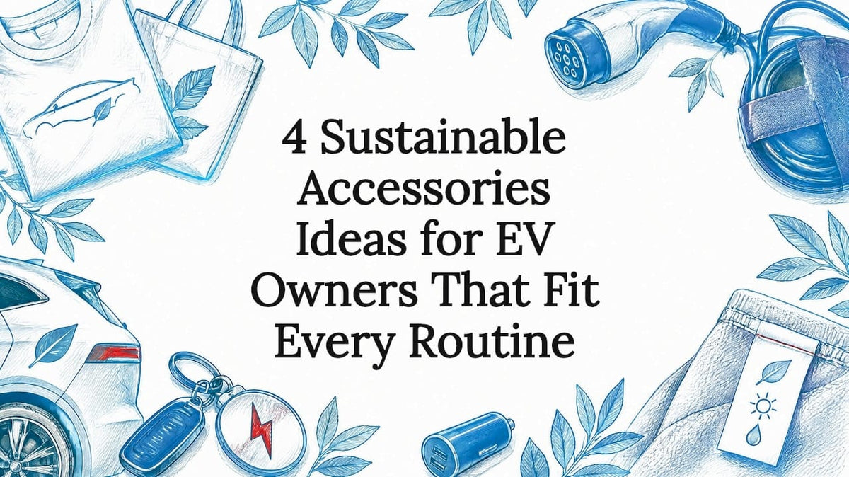 Decorative EV accessories title card illustration