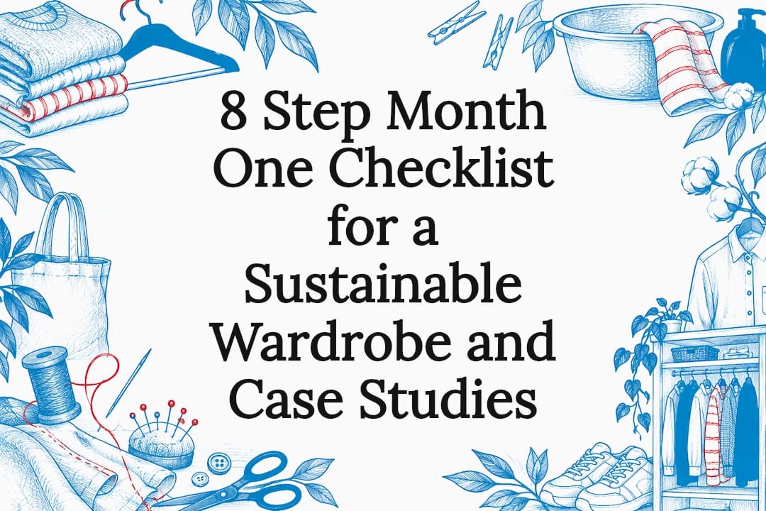 Hand-drawn sustainable wardrobe title card