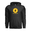 Front of the black Wattz Good Wattz Logo EV hoodie