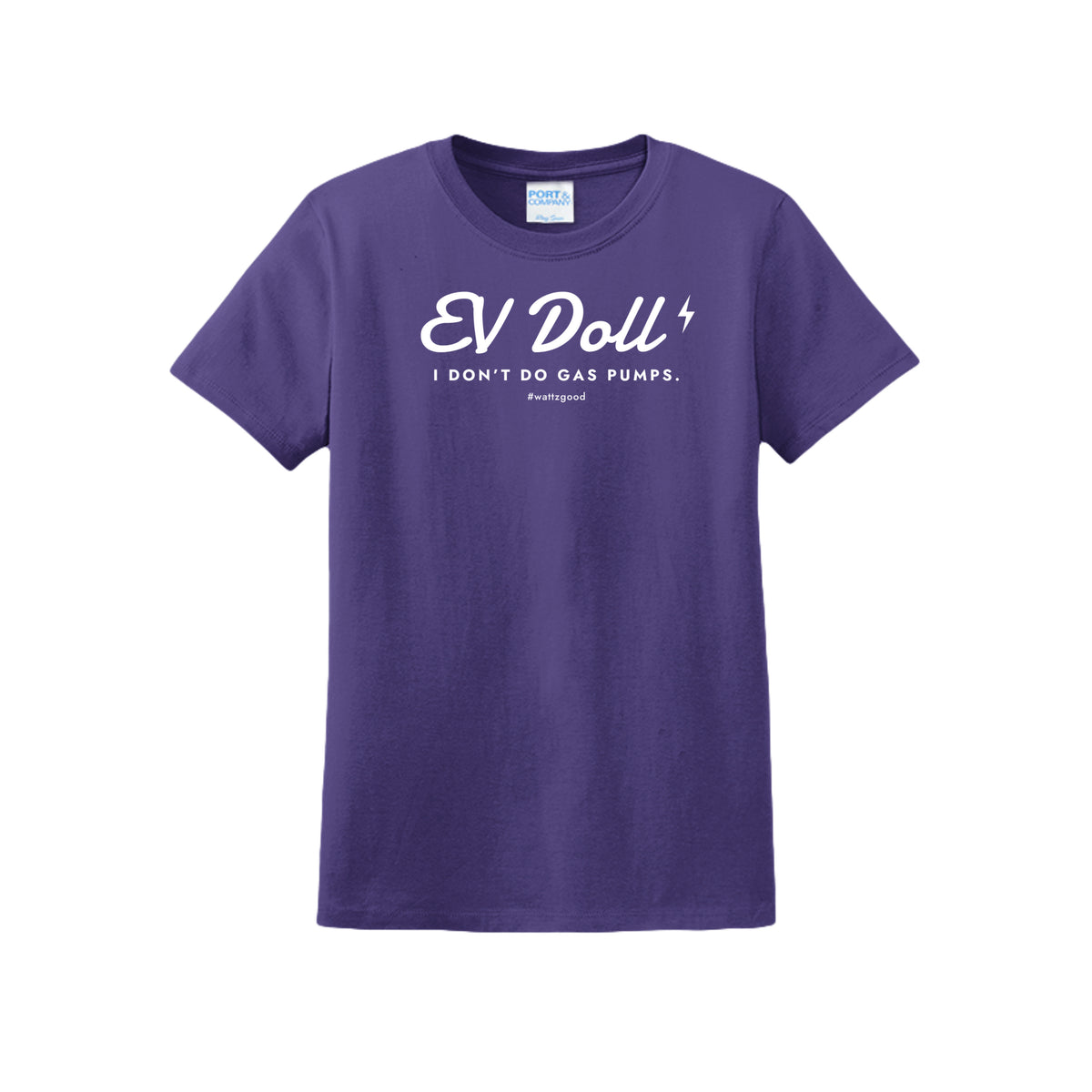 EV Doll women's EV graphic t-shirt in purple